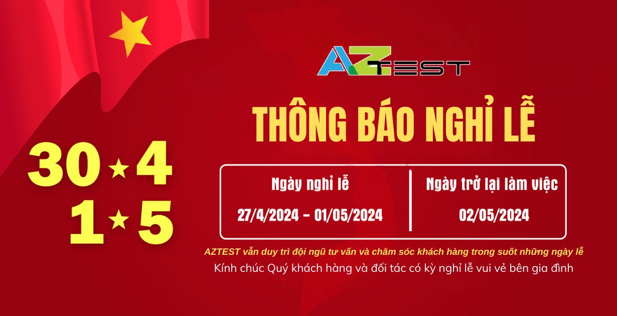 AZTEST thông báo lịch làm việc dịp lễ 30/4 & 1/5